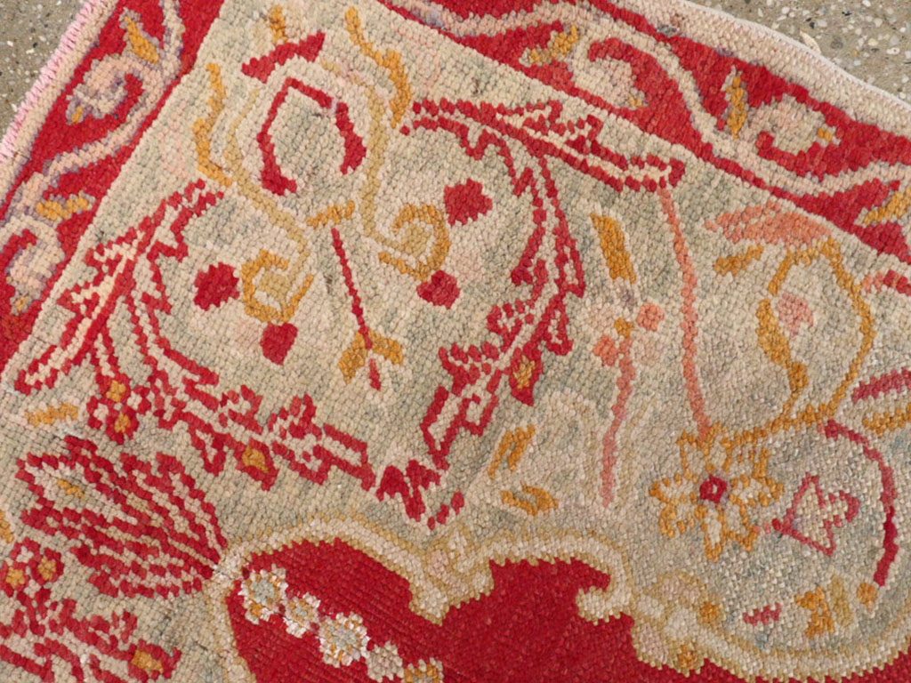 Antique Turkish Oushak Rug, No.16136 - Staging