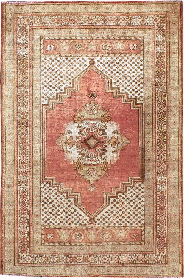 Antique Oushak Rug, No.16139 - Staging