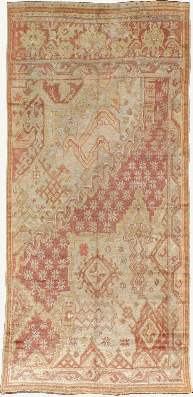 Antique Turkish Oushak  Carpet, No.16144 - Staging