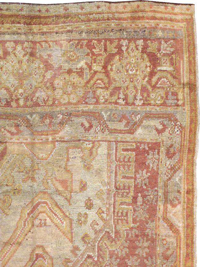 Antique Turkish Oushak  Carpet, No.16144 - Staging