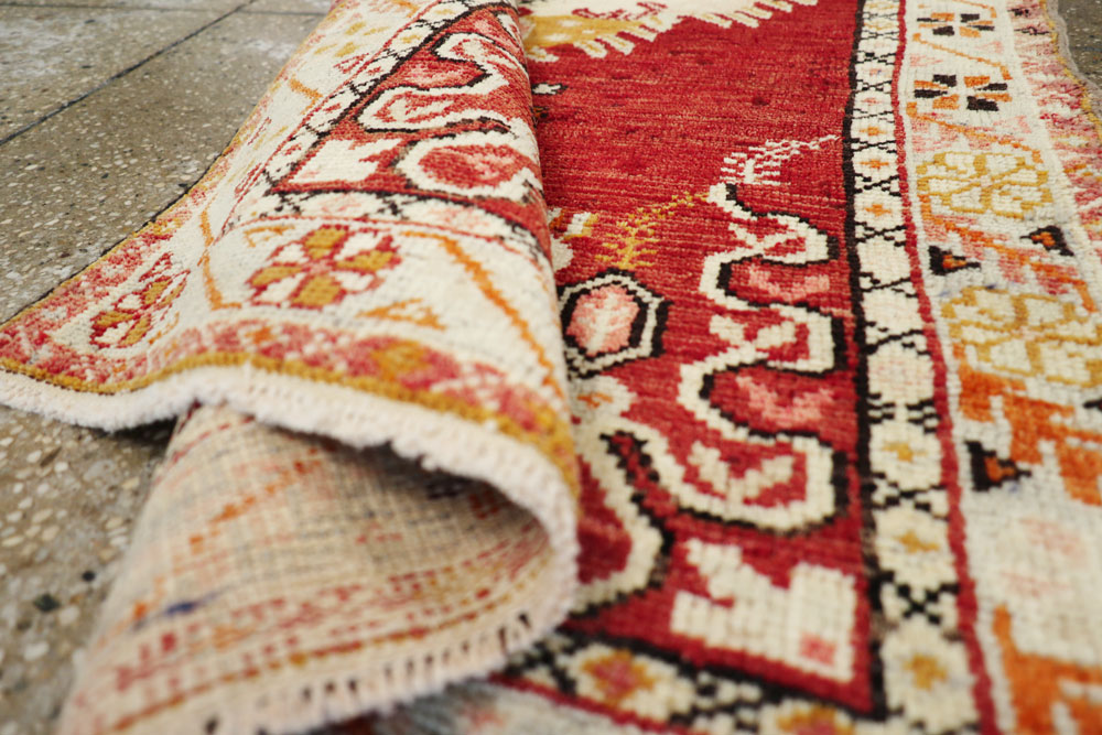 Vintage Turkish Oushak Rug, No.16198 - Staging