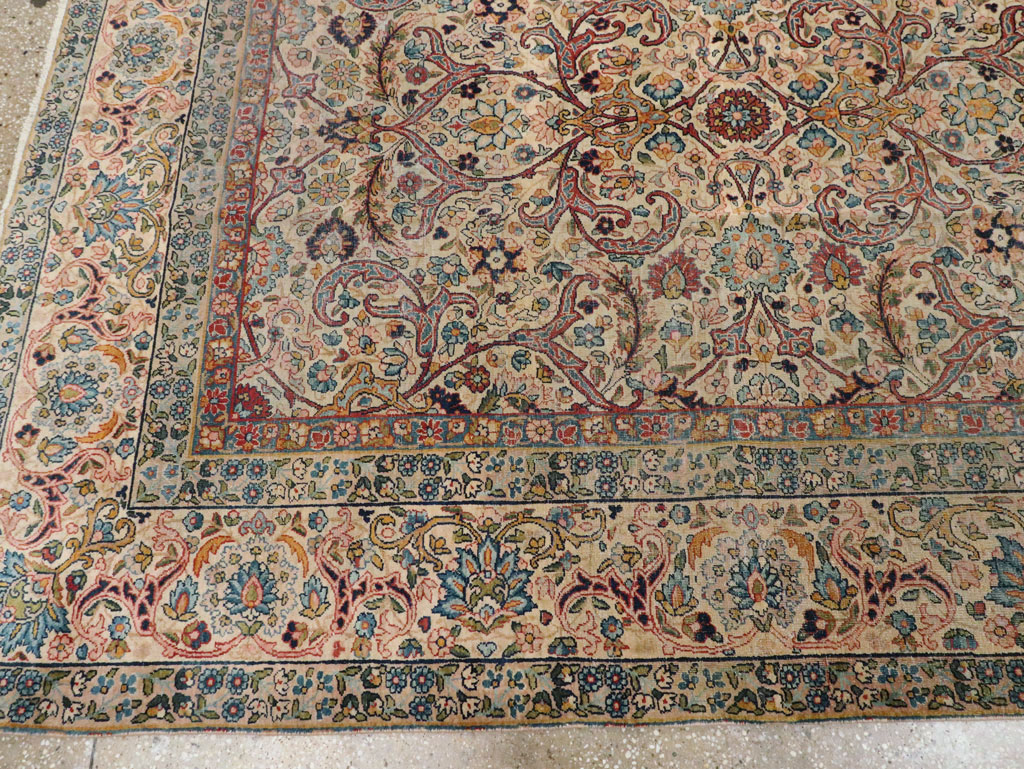 Antique Persian Lavar Kerman Rug, No.16260 - Staging