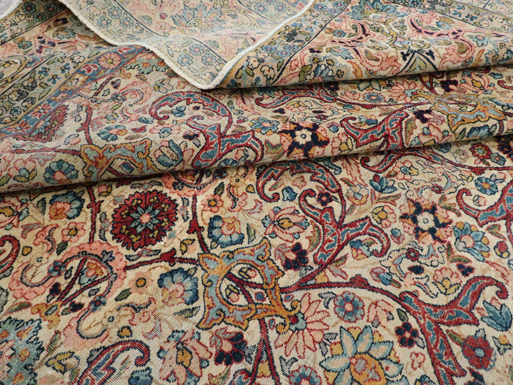 Antique Persian Lavar Kerman Rug, No.16260 - Staging