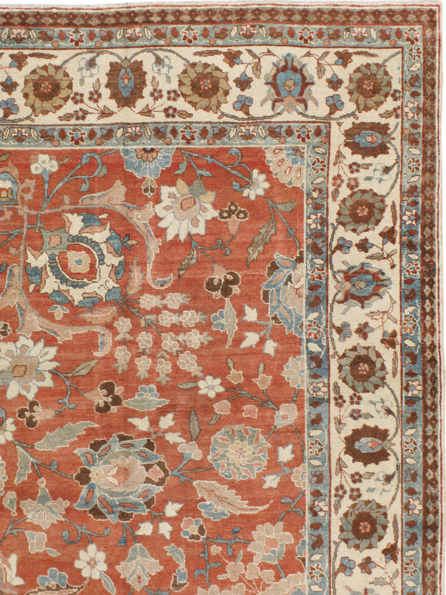 Vintage Persian Tabriz Carpet, No.16263 - Staging