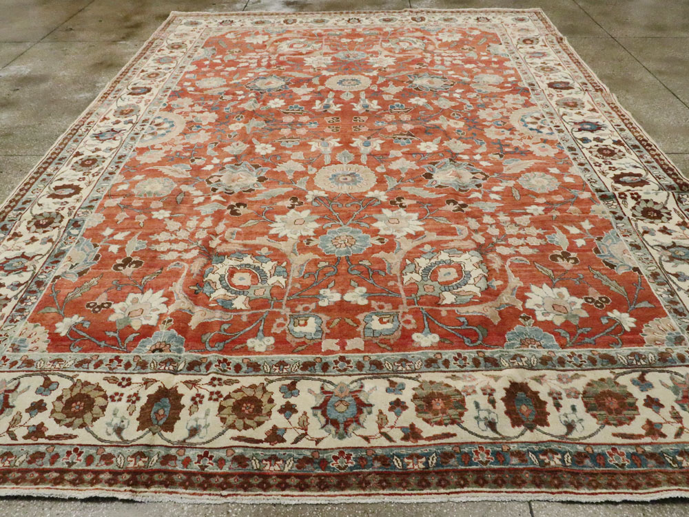 Vintage Persian Tabriz Carpet, No.16263 - Staging