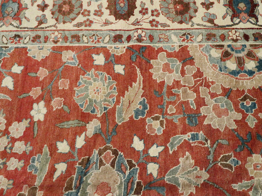 Vintage Persian Tabriz Carpet, No.16263 - Staging