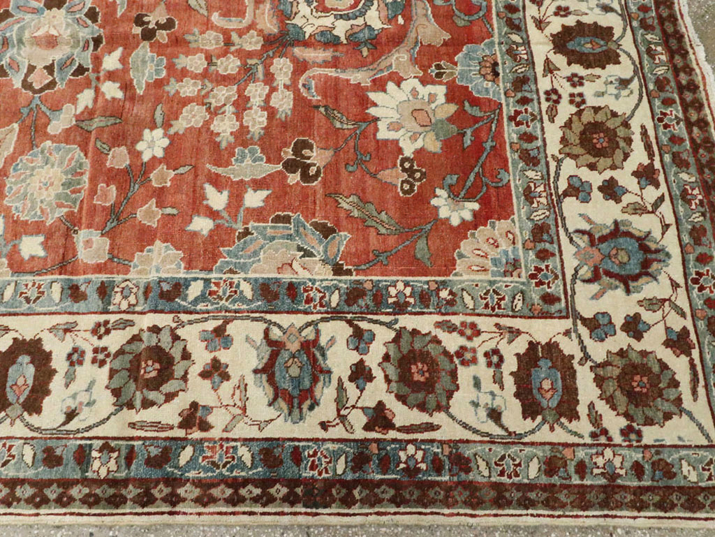 Vintage Persian Tabriz Carpet, No.16263 - Staging