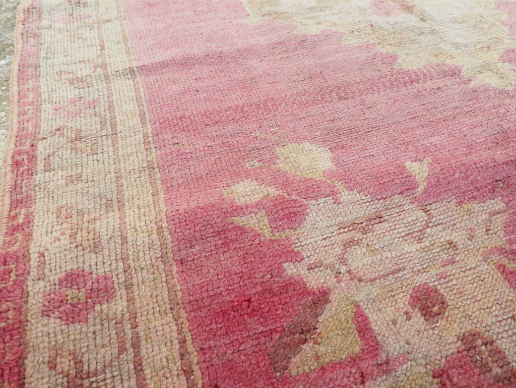 Antique Turkish Oushak Rug, No.16285 - Staging