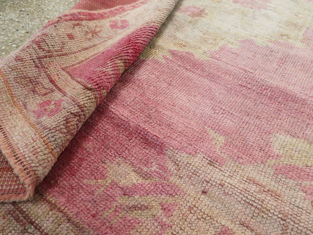 Antique Turkish Oushak Rug, No.16285 - Staging