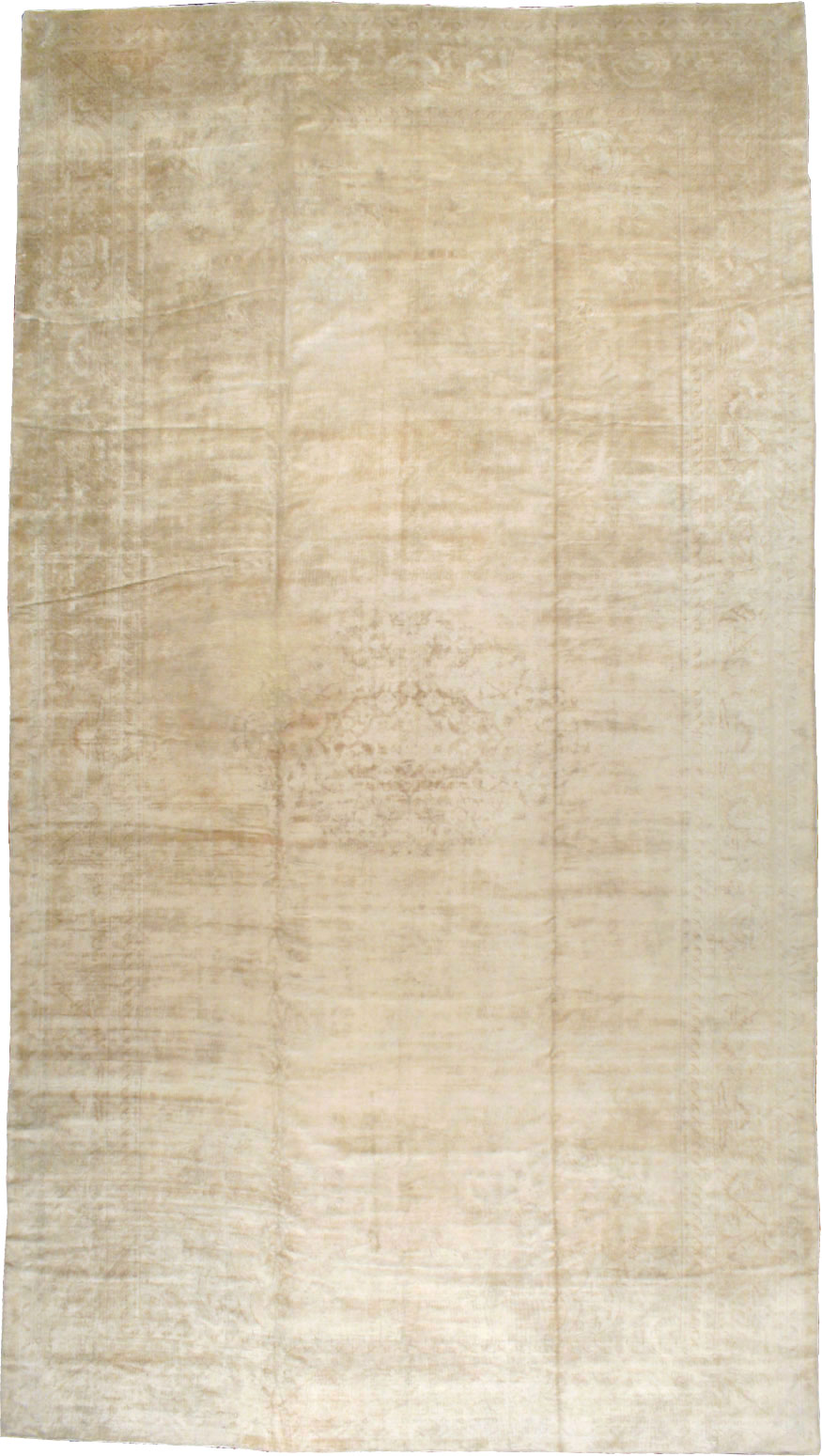 Antique Turkish Oushak Rug, No.16299 - Staging