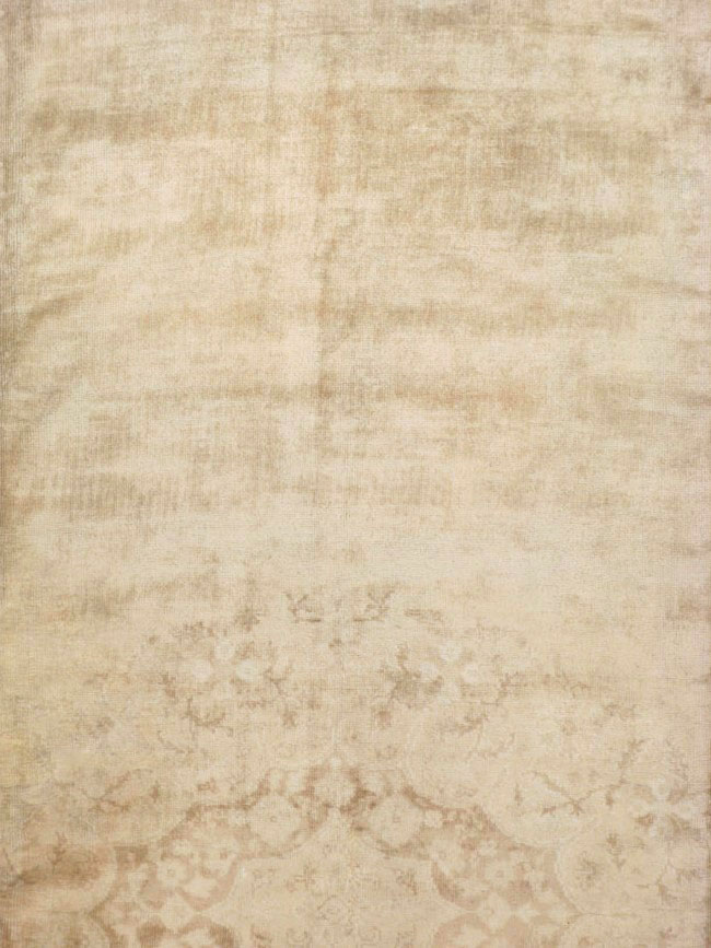 Antique Turkish Oushak Rug, No.16299 - Staging