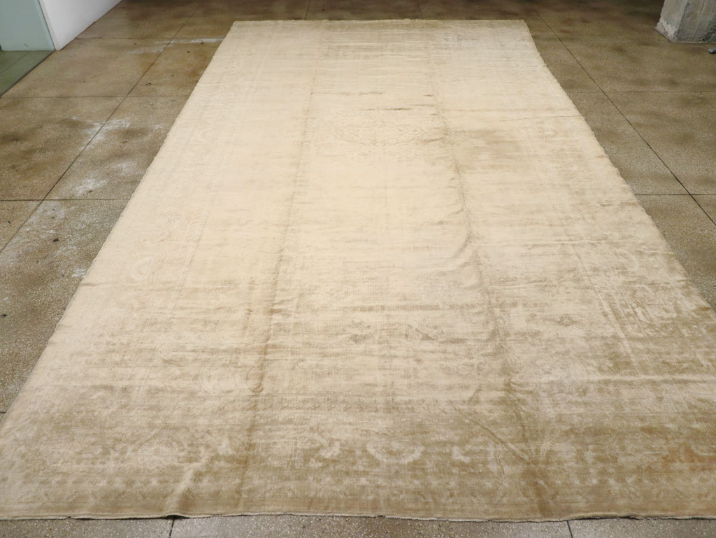 Antique Turkish Oushak Rug, No.16299 - Staging