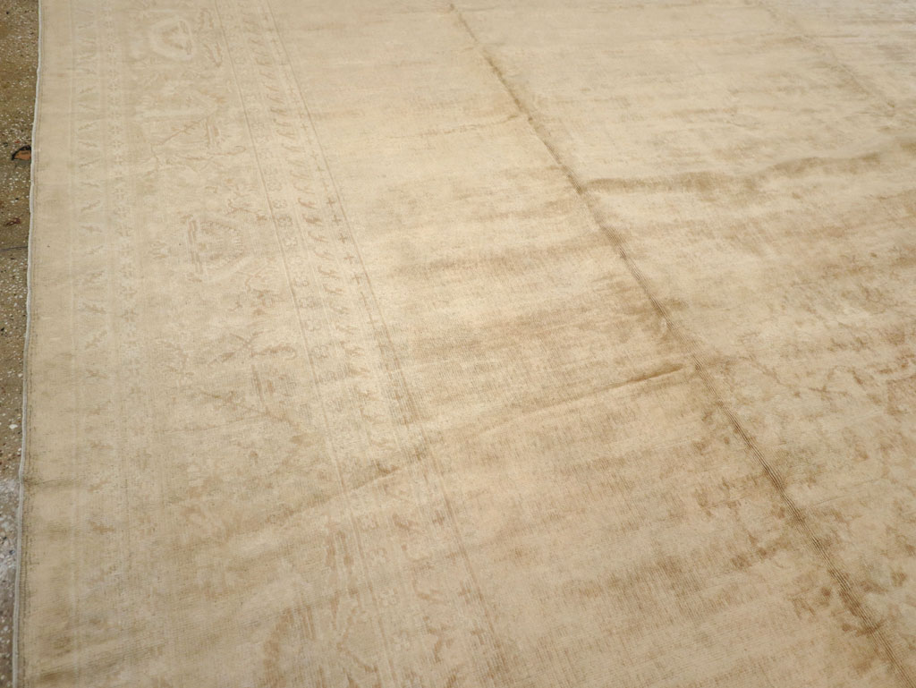 Antique Turkish Oushak Rug, No.16299 - Staging