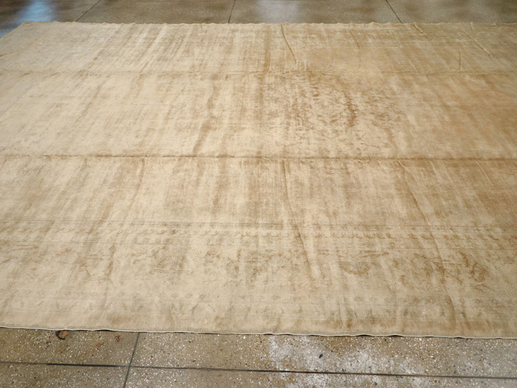 Antique Turkish Oushak Rug, No.16299 - Staging