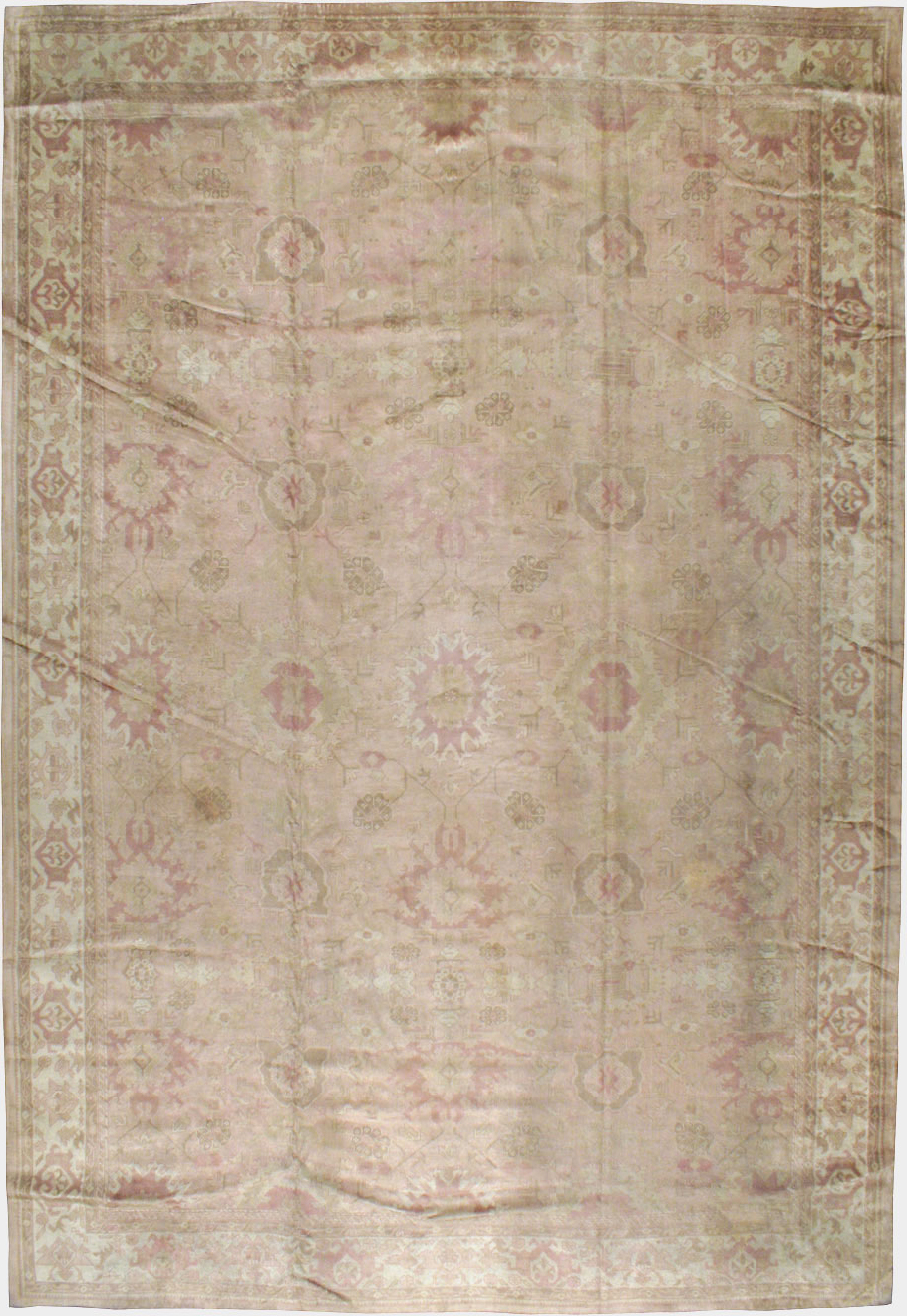Antique Turkish Oushak Carpet, No.16300 - Staging