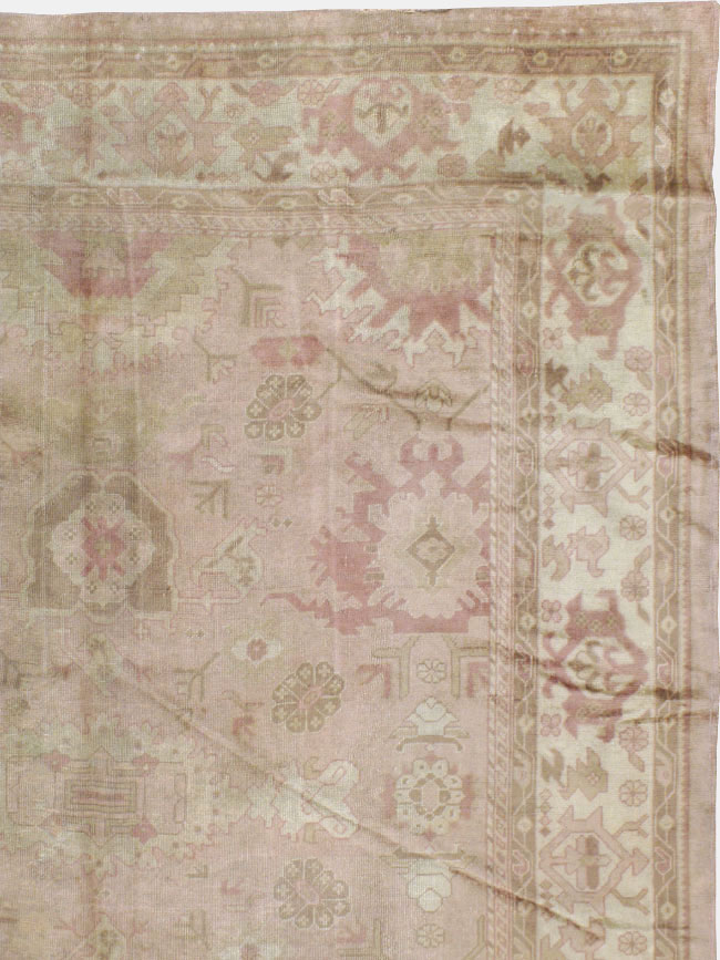Antique Turkish Oushak Carpet, No.16300 - Staging
