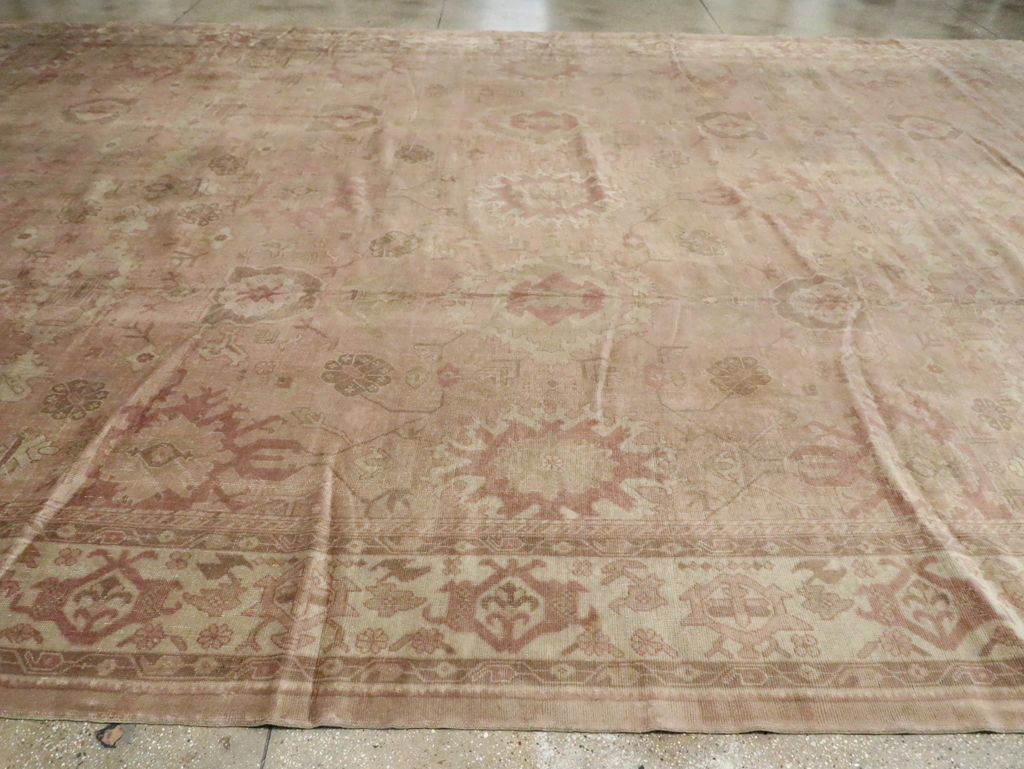 Antique Turkish Oushak Carpet, No.16300 - Staging