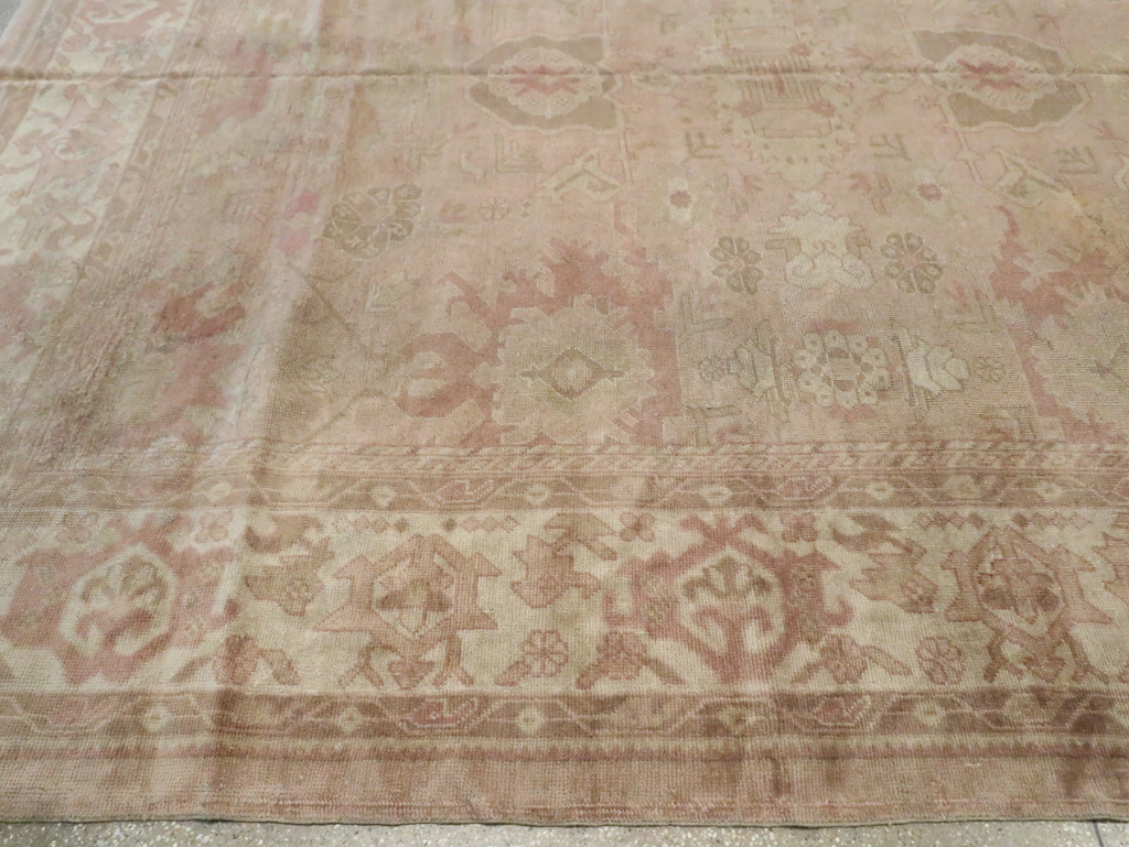 Antique Turkish Oushak Carpet, No.16300 - Staging