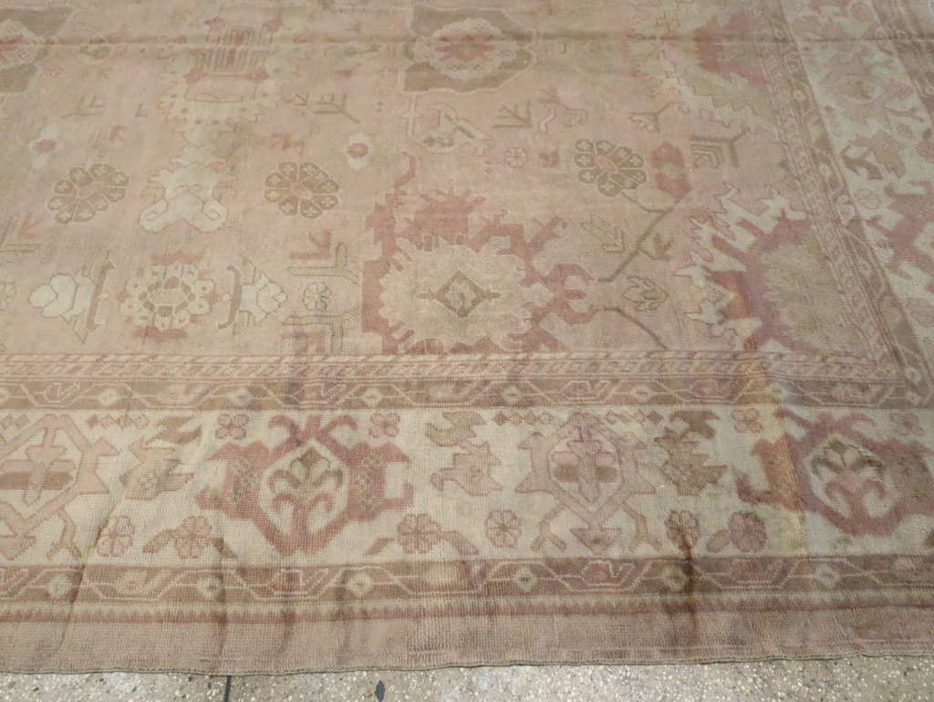 Antique Turkish Oushak Carpet, No.16300 - Staging