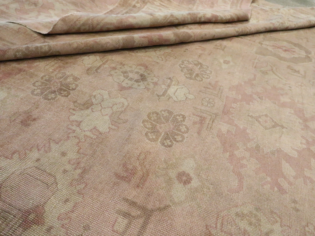 Antique Turkish Oushak Carpet, No.16300 - Staging