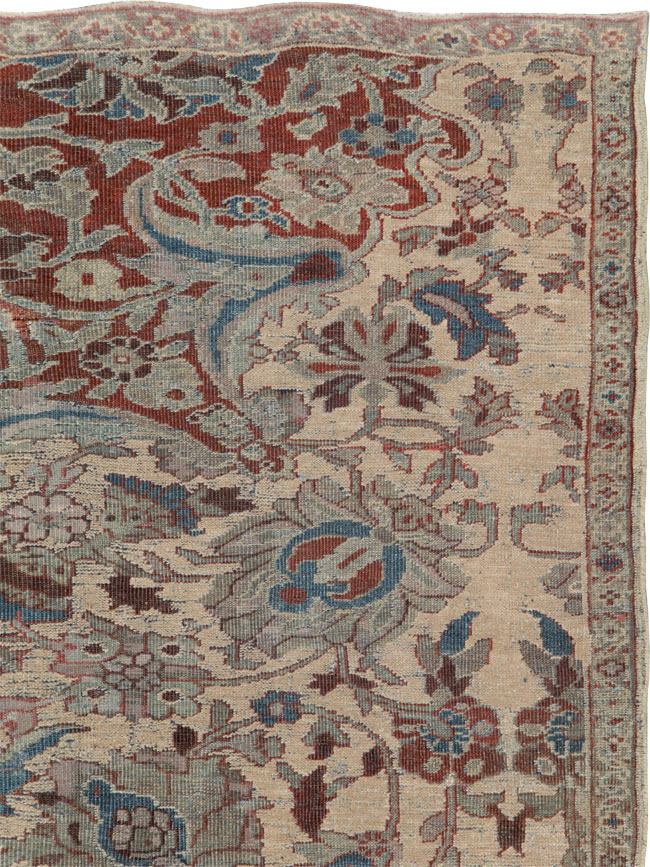 Antique Persian Mahal Sampler Rug, No.16304 - Staging
