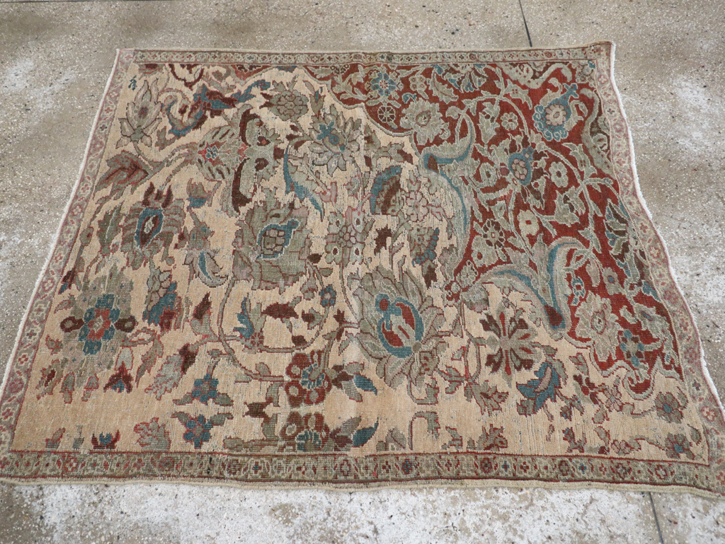 Antique Persian Mahal Sampler Rug, No.16304 - Staging