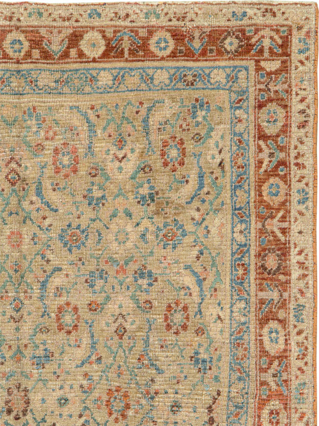 Antique Persian Kurdish Bidjar Rug, No.16305 - Staging