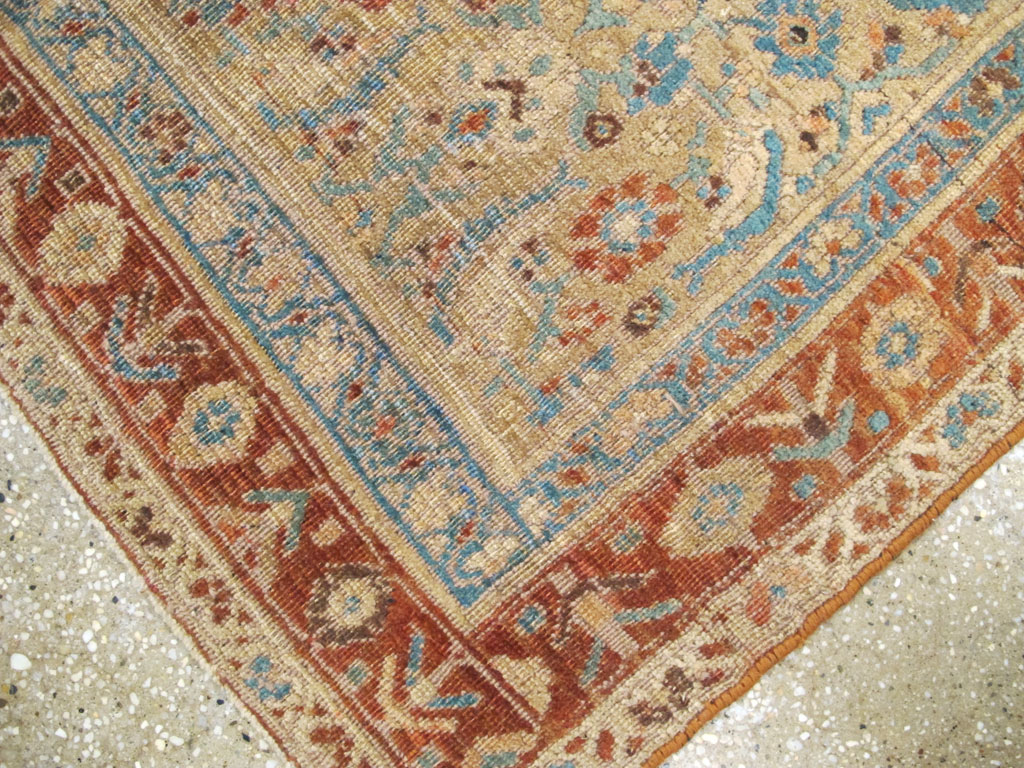 Antique Persian Kurdish Bidjar Rug, No.16305 - Staging