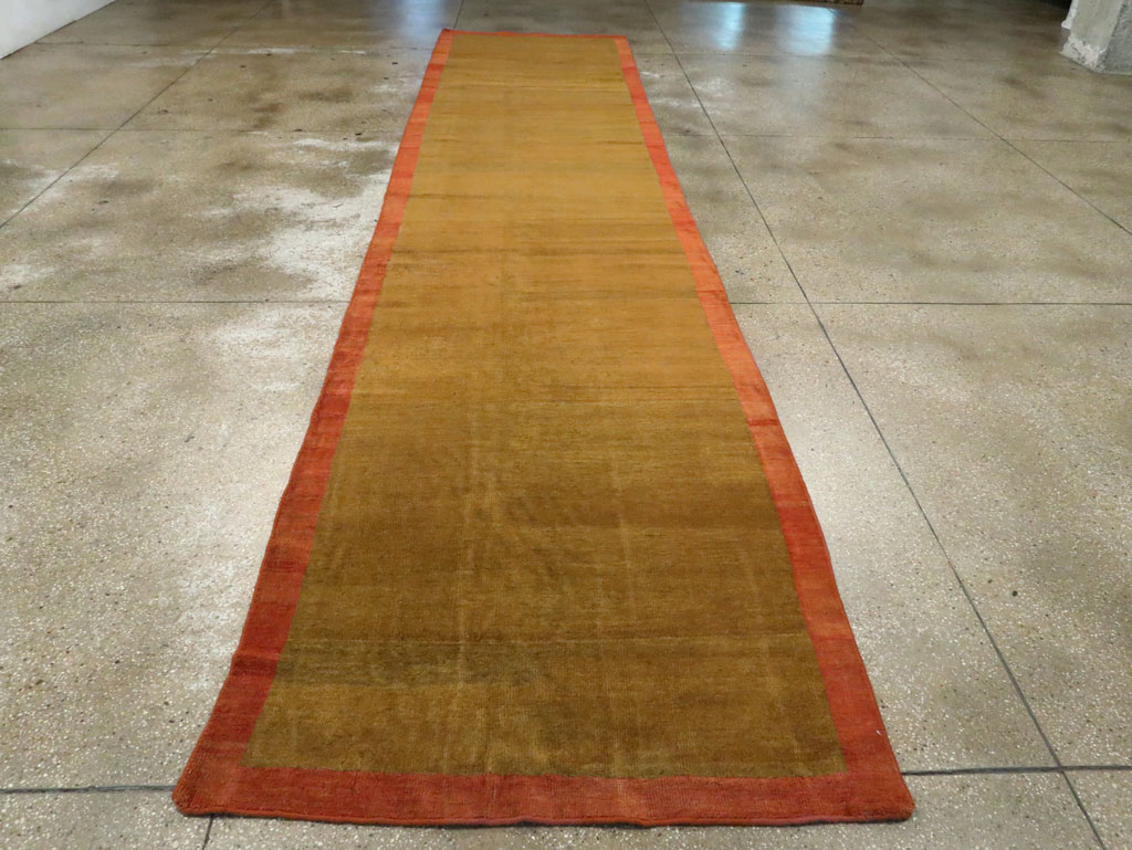 Vintage Persian Mahal Wide Gallery Runner, No.16316 - Staging