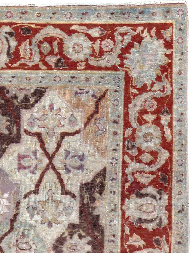 Vintage Persian Tabriz Rug, No.16327 - Staging