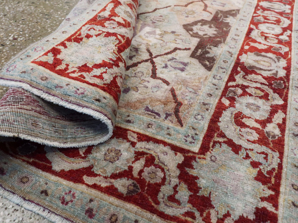 Vintage Persian Tabriz Rug, No.16327 - Staging