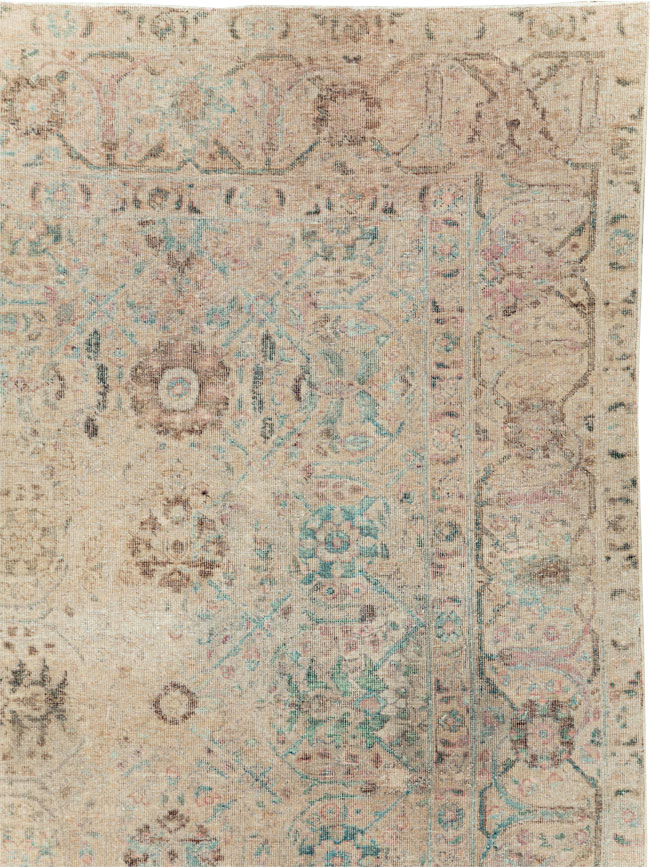 Antique Persian Tabriz Small Room Size Carpet, No.16350 - Staging