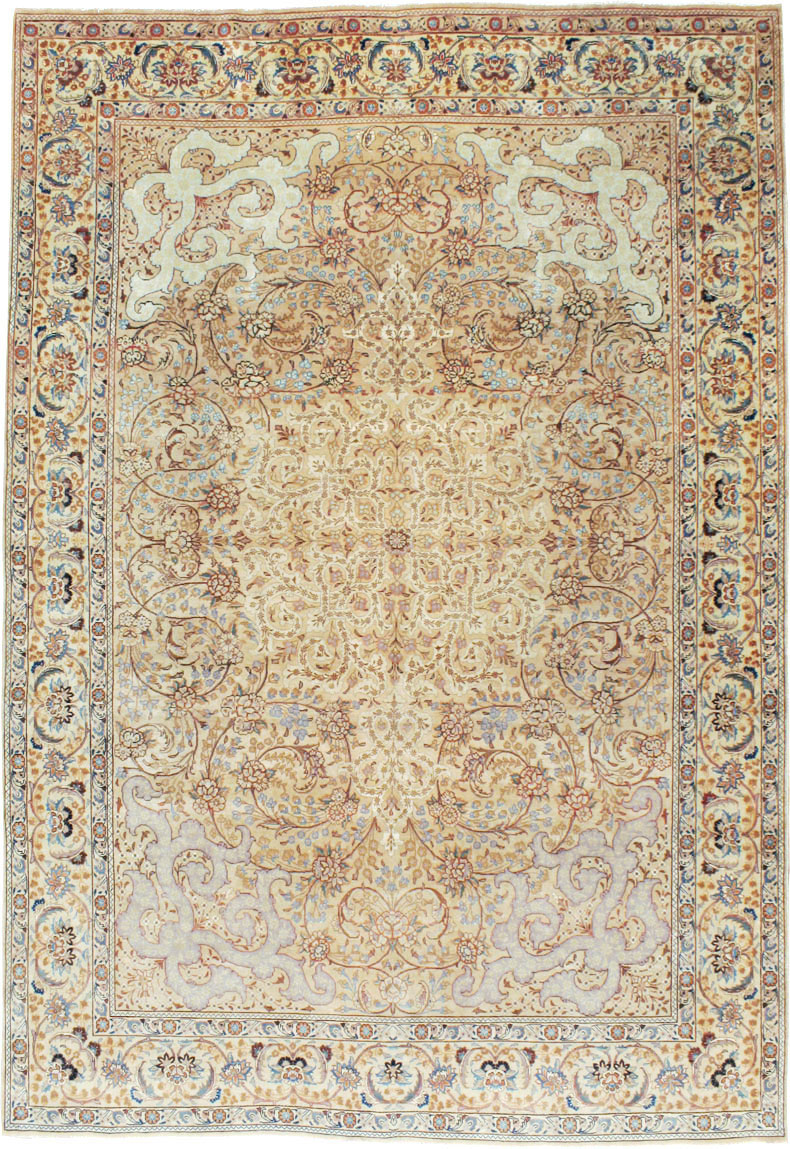 Vintage Persian Tabriz Rug, No.16353 - Staging