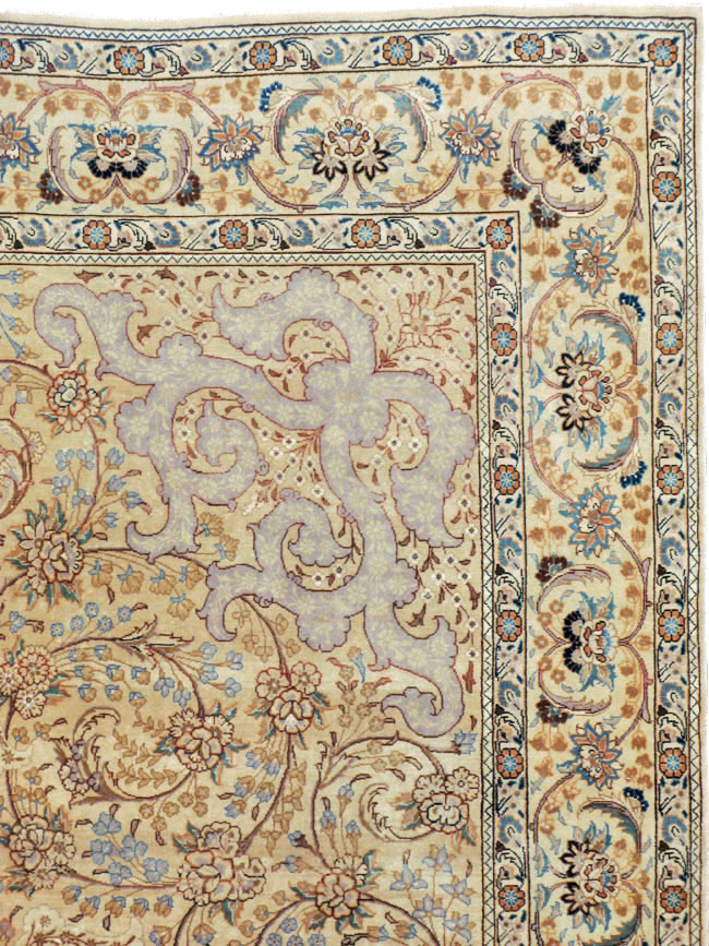 Vintage Persian Tabriz Rug, No.16353 - Staging