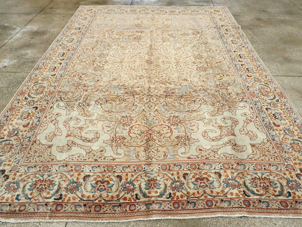 Vintage Persian Tabriz Rug, No.16353 - Staging