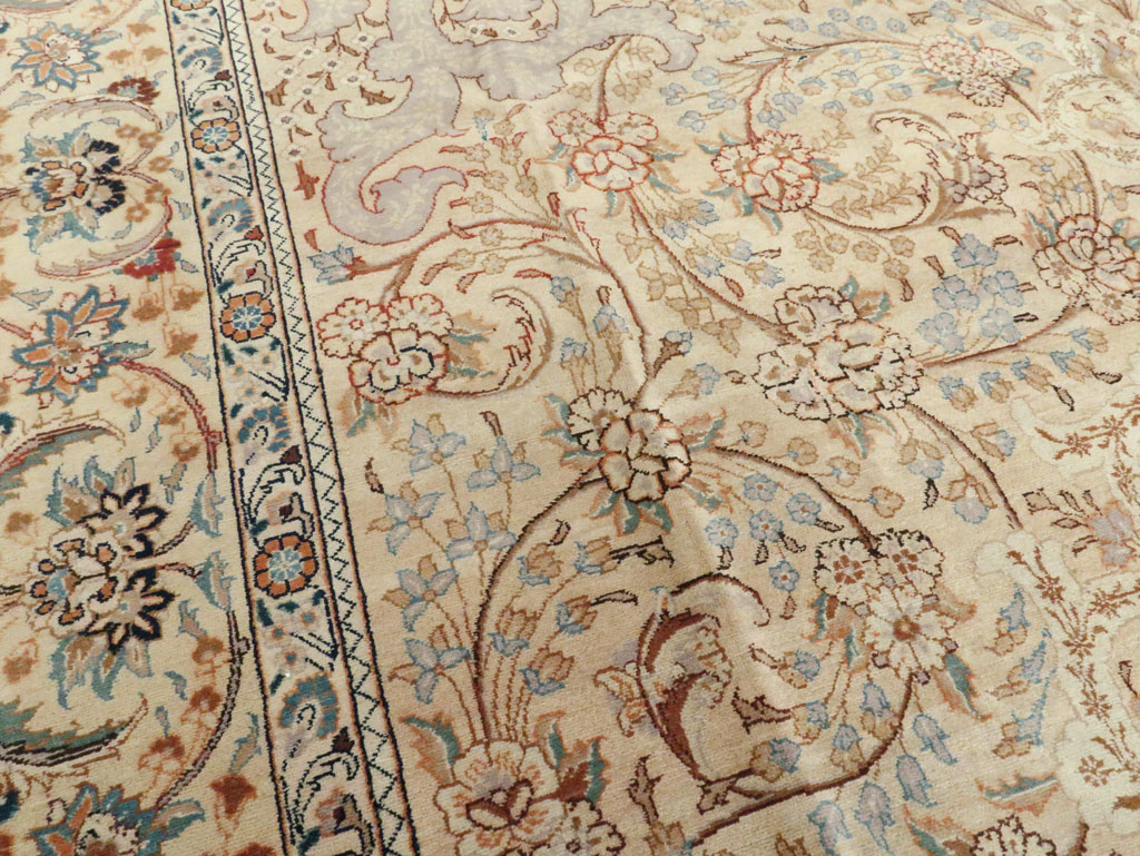 Vintage Persian Tabriz Rug, No.16353 - Staging