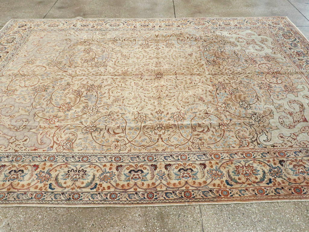 Vintage Persian Tabriz Rug, No.16353 - Staging