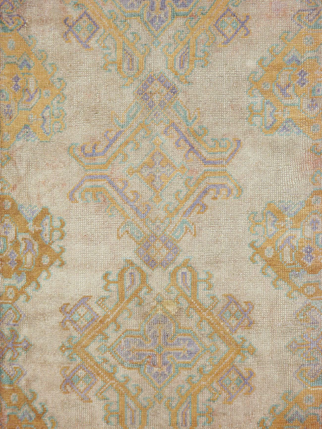 Antique Turkish Oushak Carpet, No.16373 - Staging