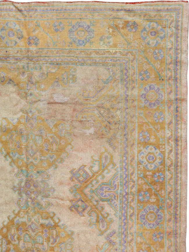 Antique Turkish Oushak Carpet, No.16373 - Staging