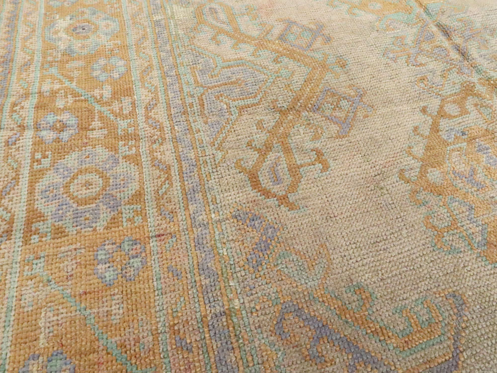 Antique Turkish Oushak Carpet, No.16373 - Staging