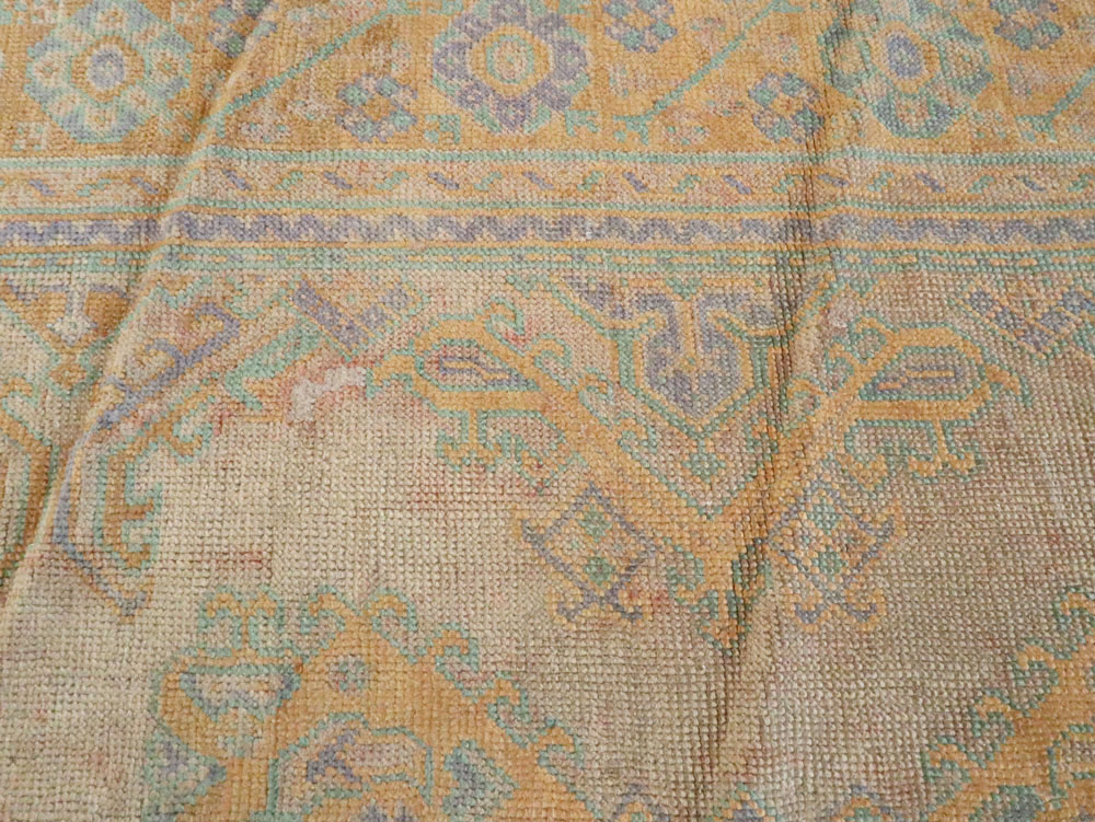 Antique Turkish Oushak Carpet, No.16373 - Staging