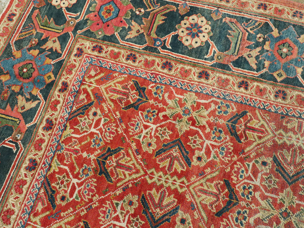 Antique Persian Mahal Carpet, No.16383 - Staging