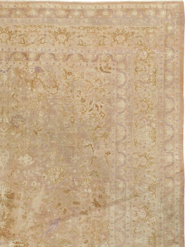 Vintage Turkish Herekeh Silk Rug, No.16401 - Staging