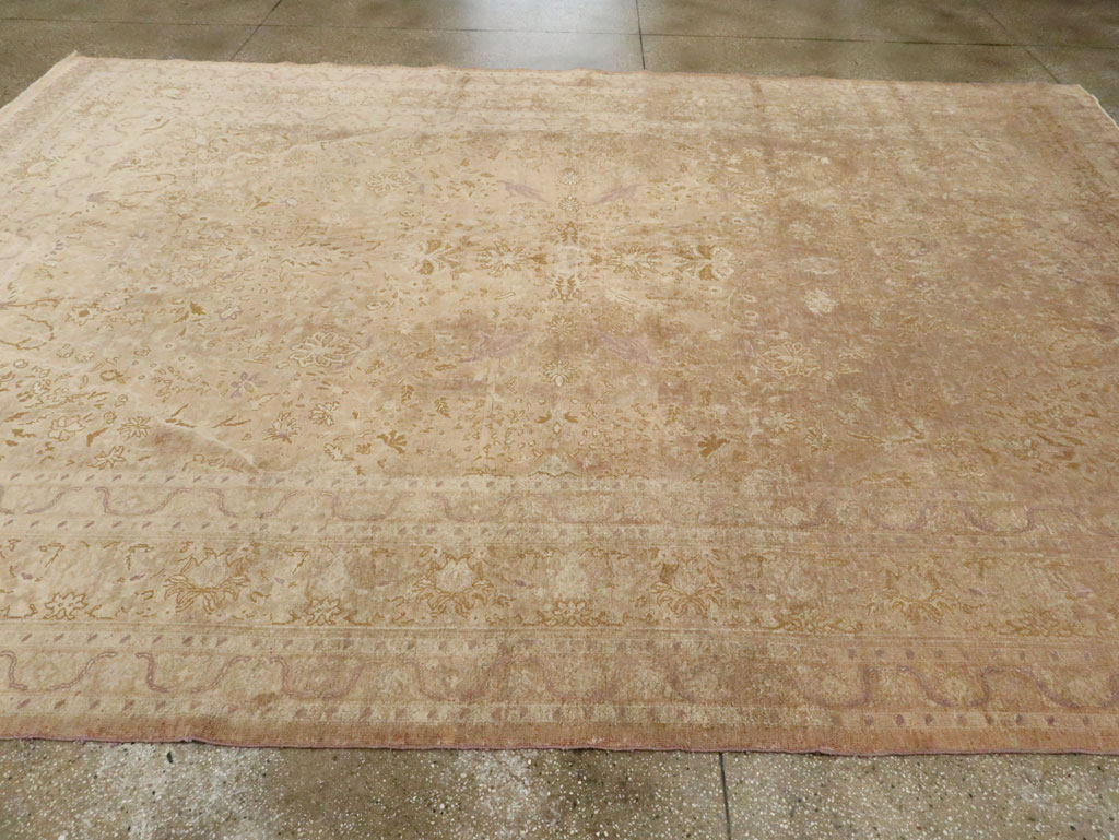 Vintage Turkish Herekeh Silk Rug, No.16401 - Staging
