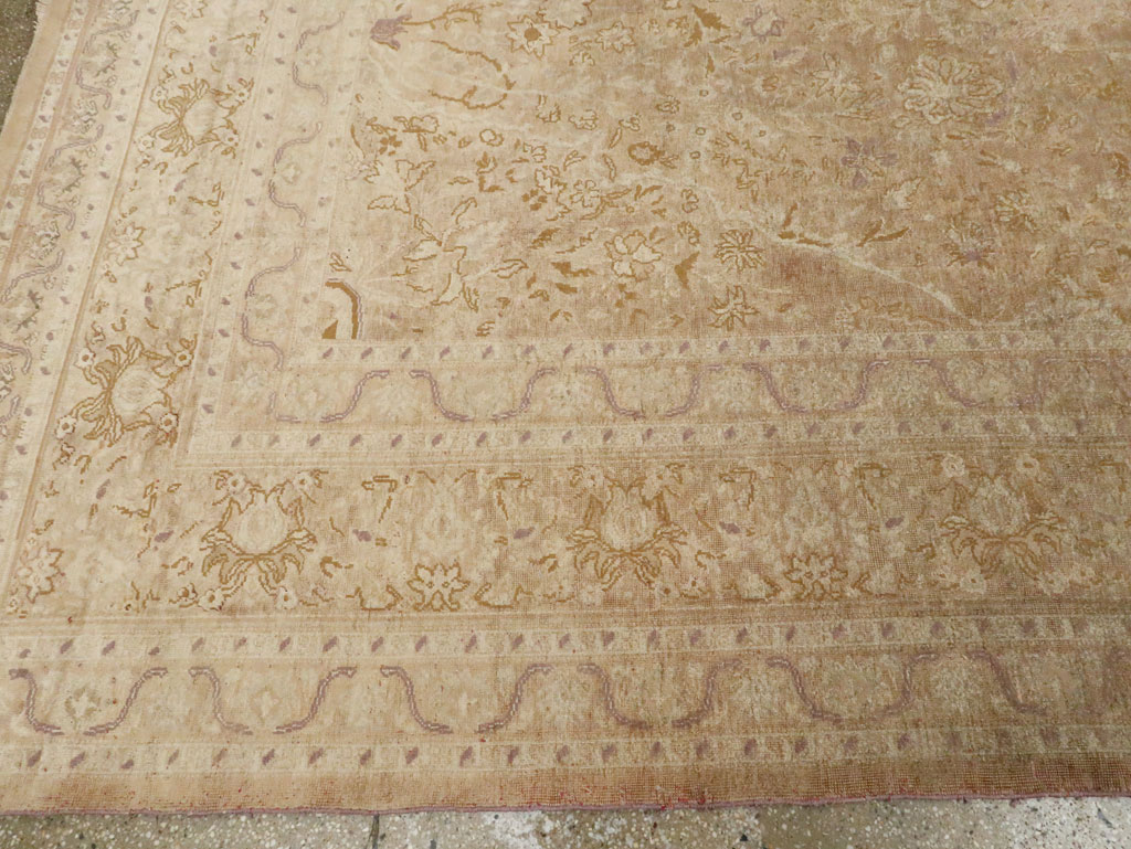 Vintage Turkish Herekeh Silk Rug, No.16401 - Staging