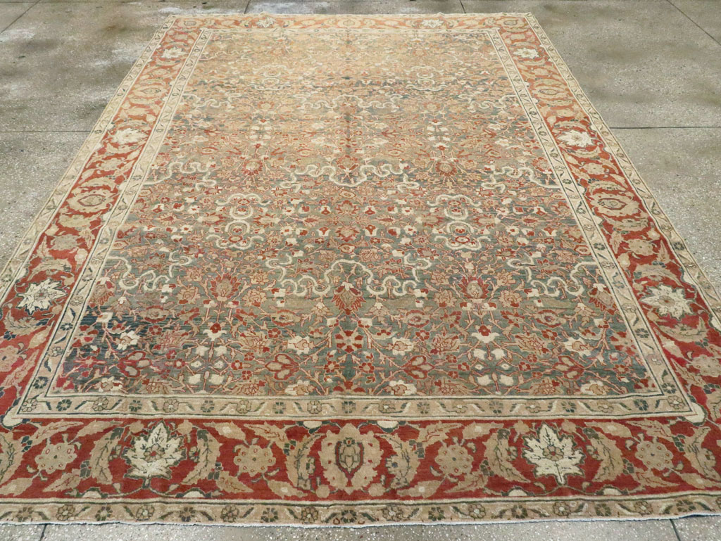 Antique Persian Tabriz Carpet, No.16421 - Staging