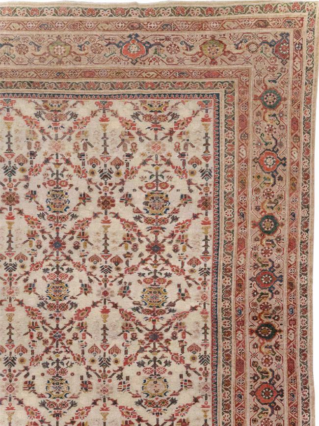 Antique Persian Mahal Large Carpet, No.16447 - Staging