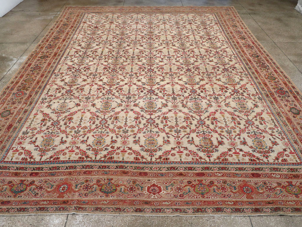 Antique Persian Mahal Large Carpet, No.16447 - Staging