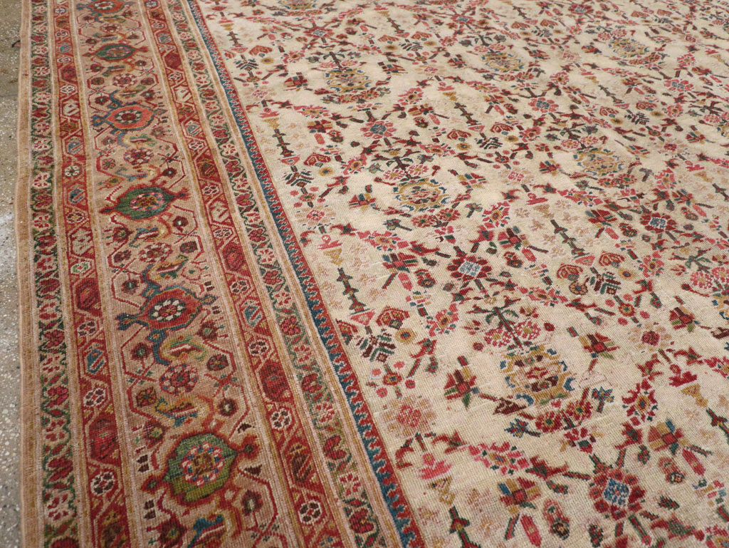 Antique Persian Mahal Large Carpet, No.16447 - Staging