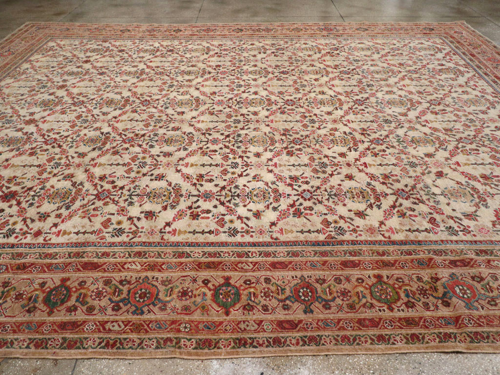 Antique Persian Mahal Large Carpet, No.16447 - Staging